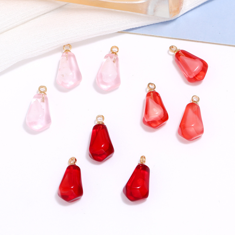 Resin Art Kits For Adults - 10pcs Pomegranate Seed Resin Pendants Fruit