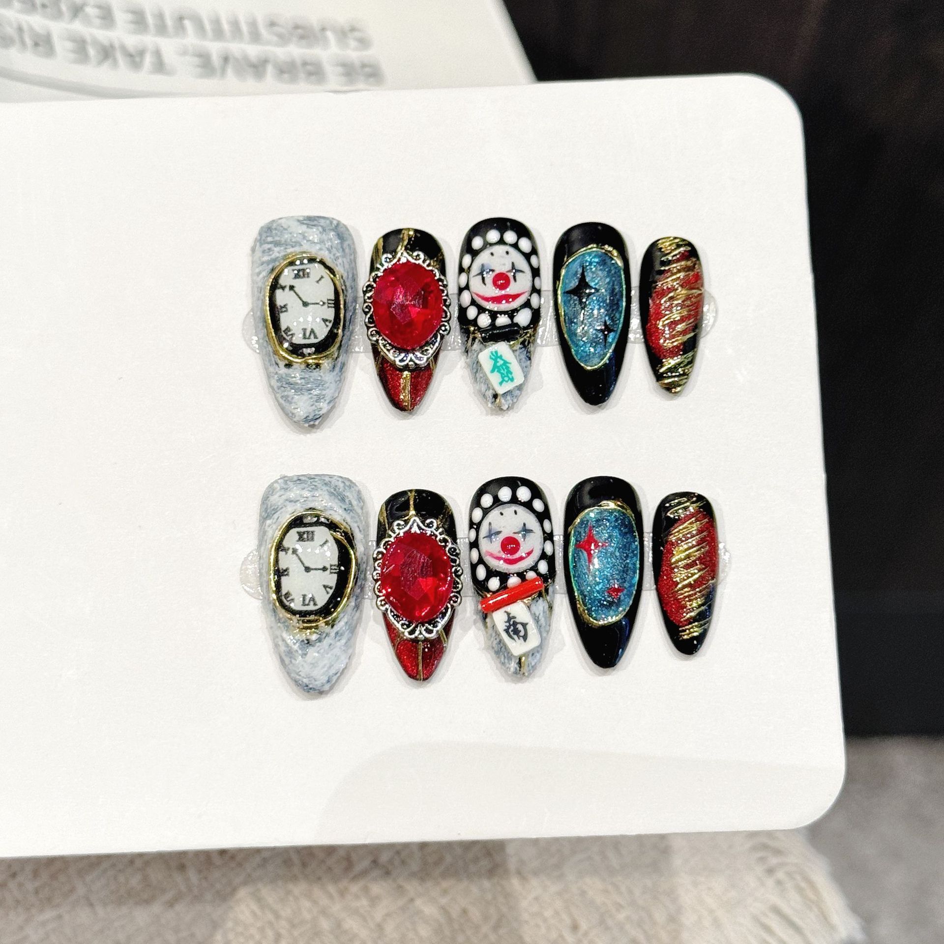 Resin Art Glue - 10Pcs Handmade Retro Funny Nail Art