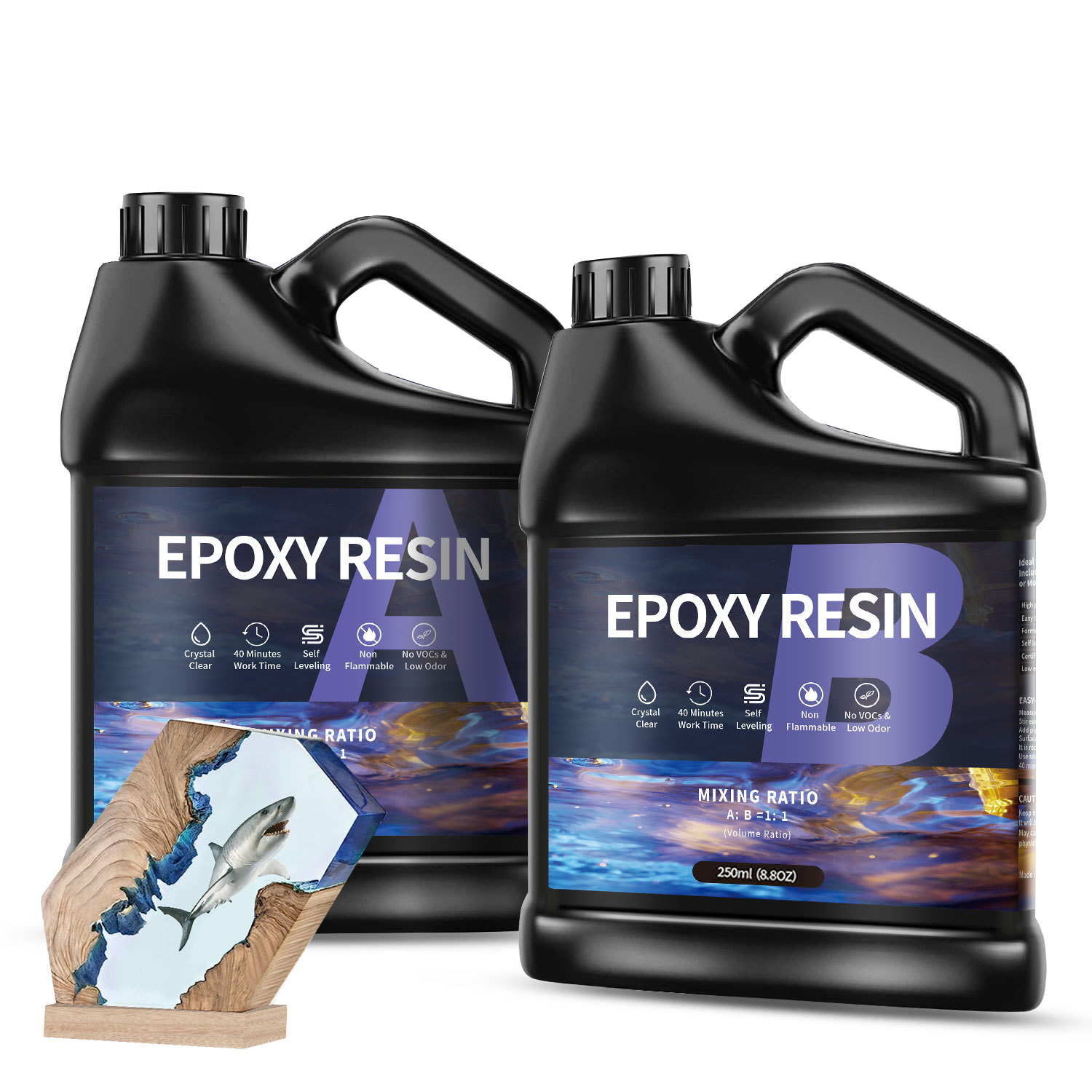 Resin Art Jewellery - 500g/1000g AB Epoxy Resin Glue High