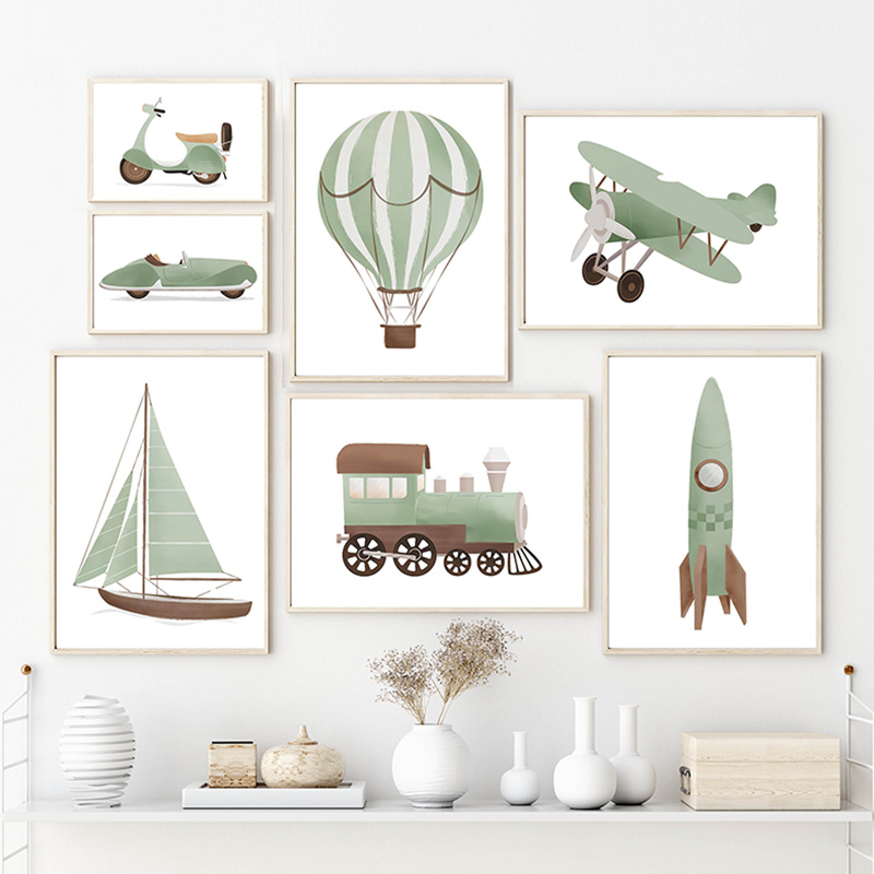 Resin Art For Kids - Sailboat Rocket Hot Air Balloon Plane
