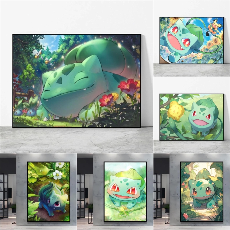 Resin Art For Kids - Diamond Art Walls Paintings Pokemon Bulbasaur