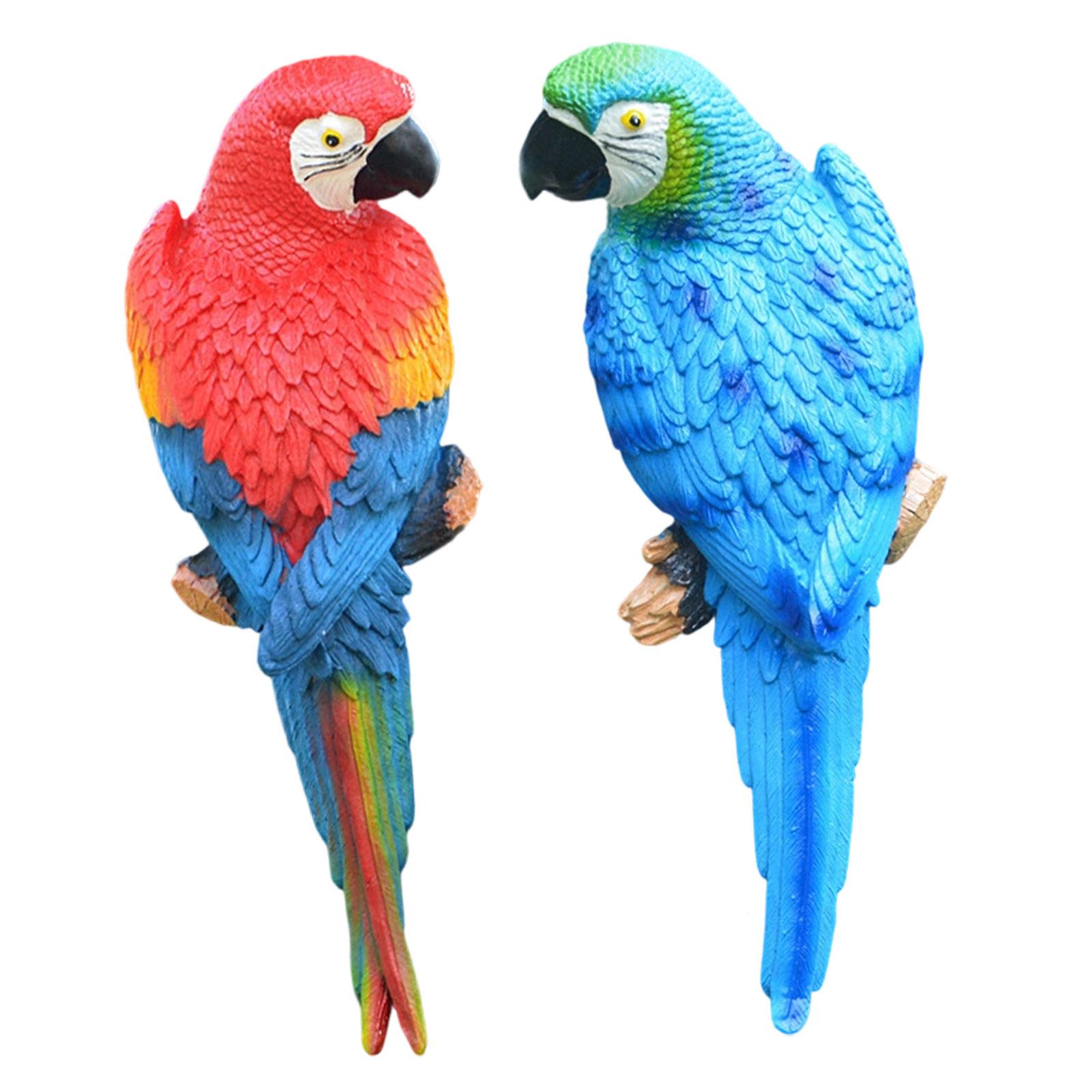 2 Pieces Parrot Figurines Yard - Resin Art Tree review and price