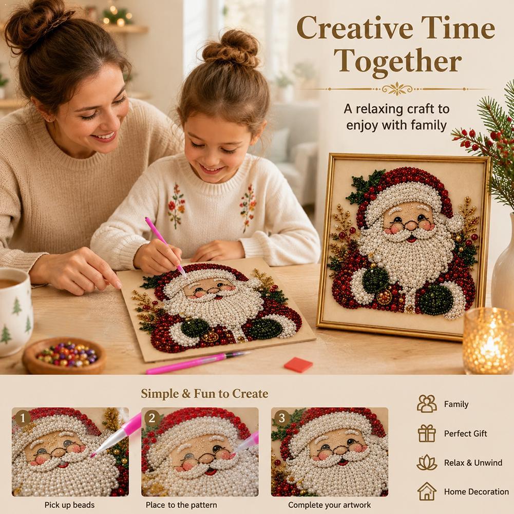 Christmas Santa Claus Pearl Ar - Xmas Resin Art review and price