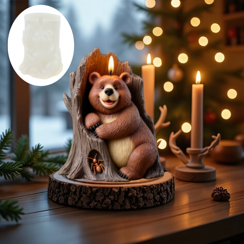 Ant Picking Bear Candle Silico - Resin Art Tree review and price