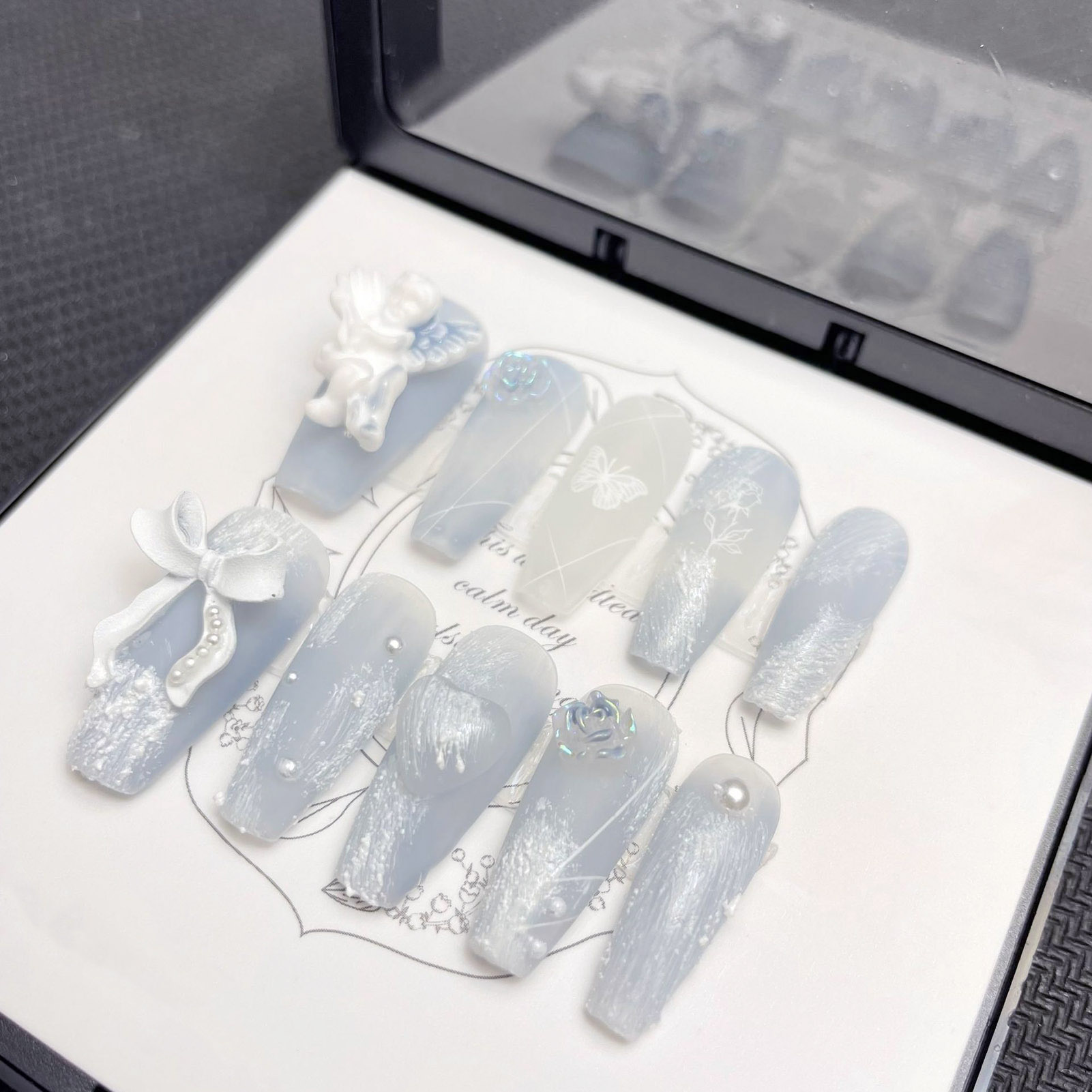 3D Plaster Angel False Nails G - Resin Art Flowers review and price