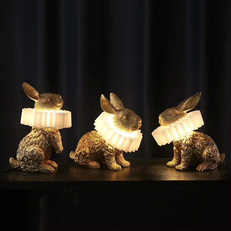 Rabbit table lamp Cute Resin a - Resin Art On Floor review and price