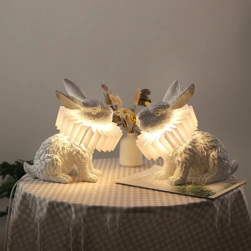 Rabbit table lamp Cute Resin a - Resin Art On Floor review and price