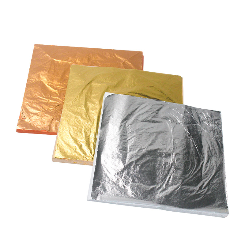 14x14cm 100pcs Shiny Gold Silv - Gold Leaf Foil review and price