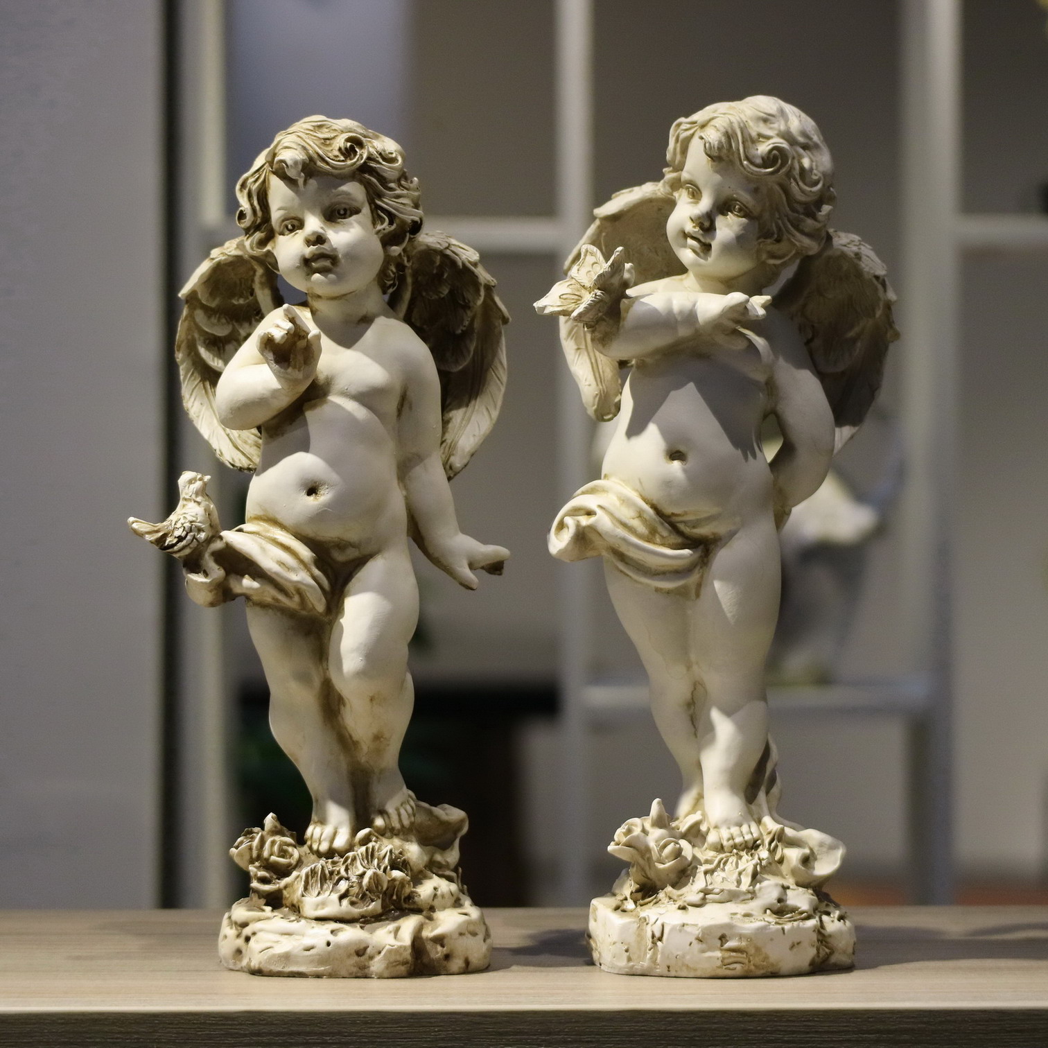 Retro Resin Angel Figurine 29c - Resin Art Wedding Gift review and price