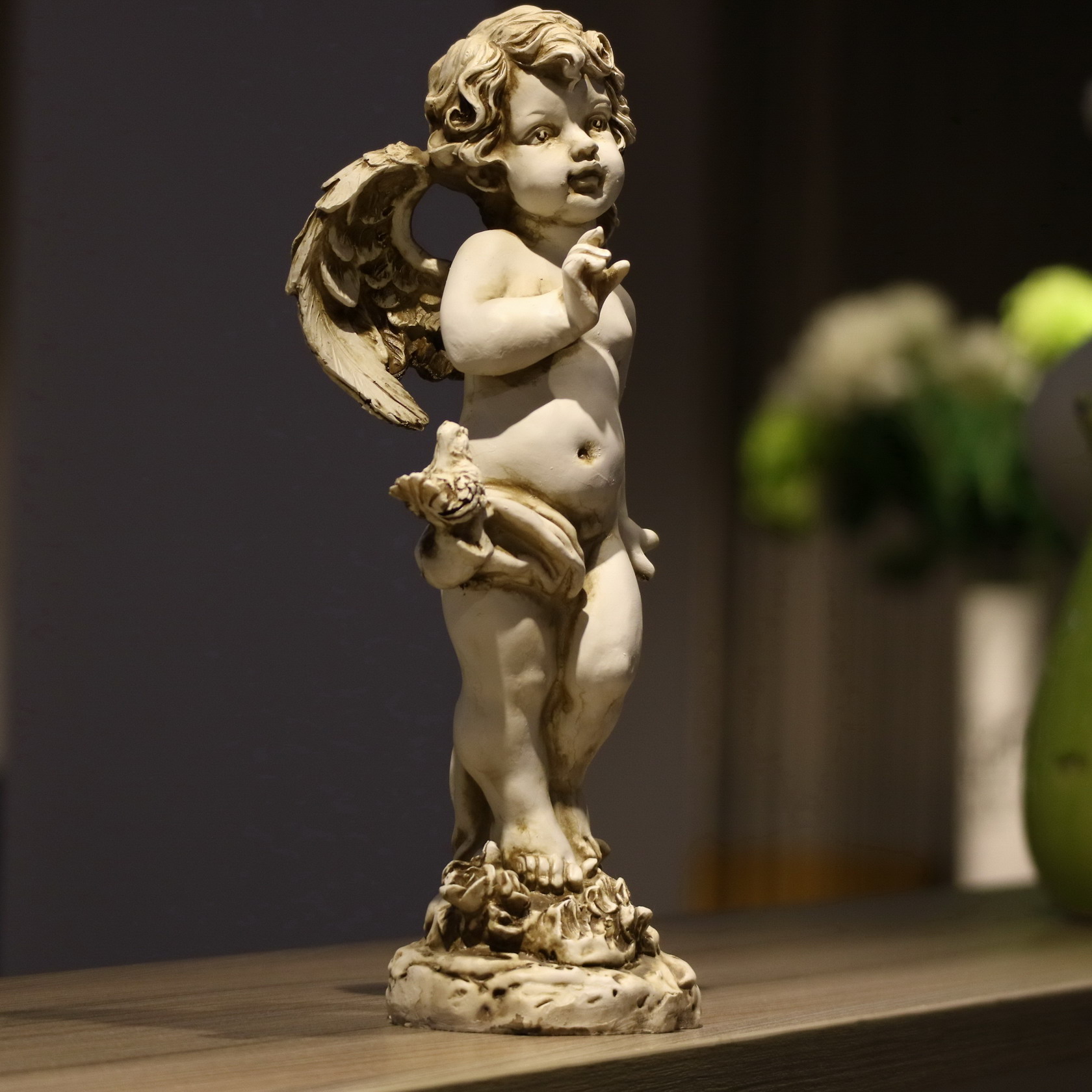 Retro Resin Angel Figurine 29c - Resin Art Wedding Gift review and price
