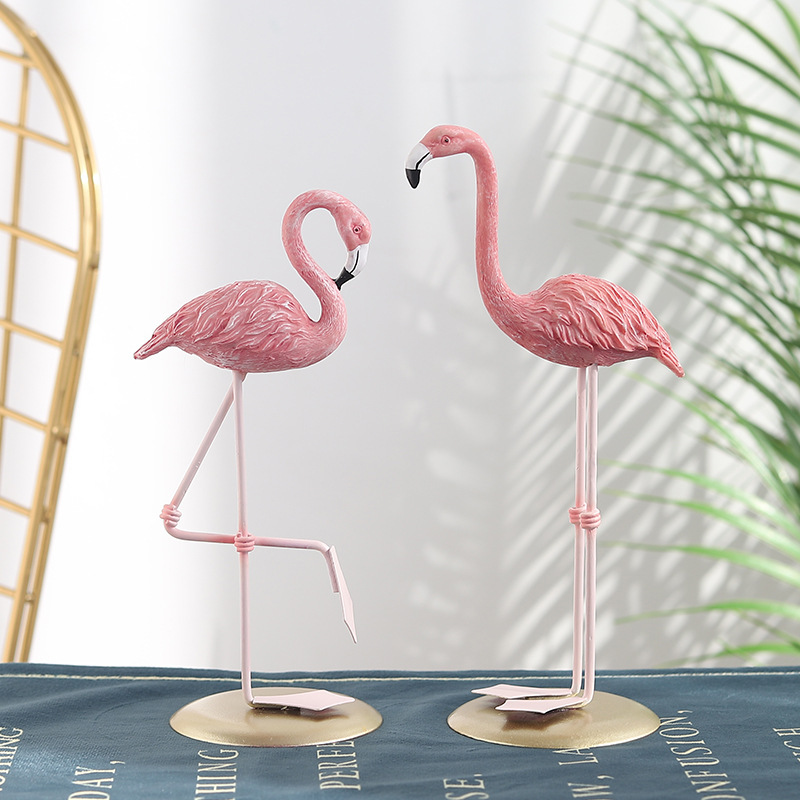 3PCS Pink Flamingo Figurines T - Resin Art Wedding Gift review and price