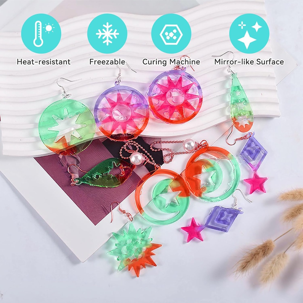 A78I 143Pcs Resin Earring Mold - Resin Art Earrings Kit review and price