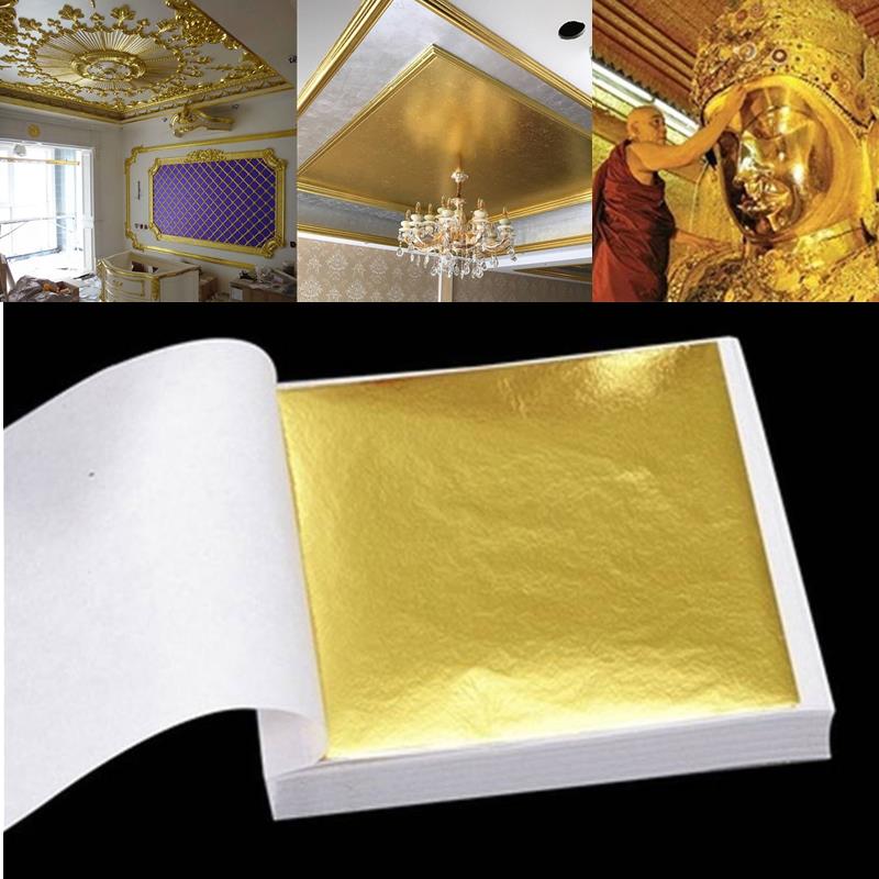 100 Pcs Sheets Pure 24K Gold F - Gold Leaf Foil review and price