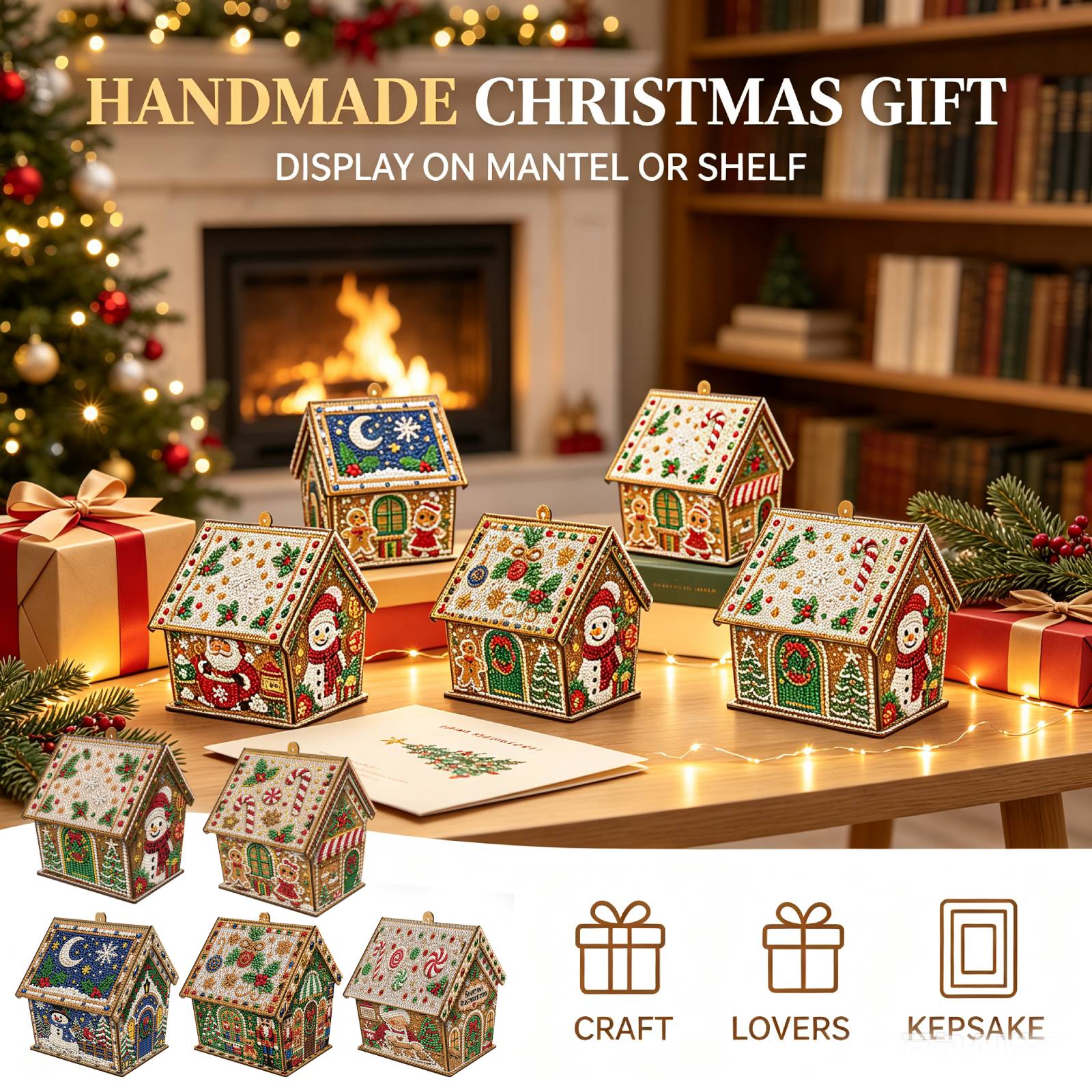 DIY Wooden Christmas House Dia - Xmas Resin Art review and price