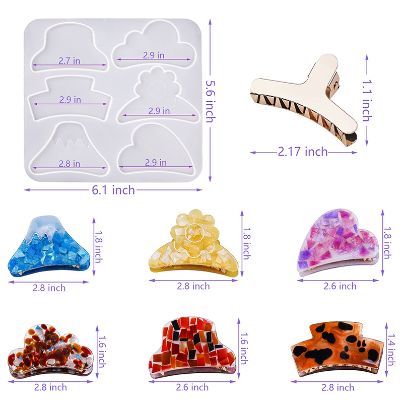 Hair Claw Clips Silicone Resin - Resin Art Glue review and price
