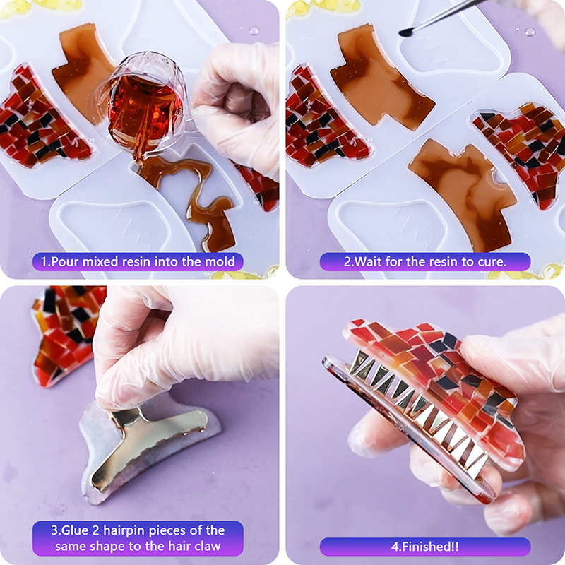 Hair Claw Clips Silicone Resin - Resin Art Glue review and price