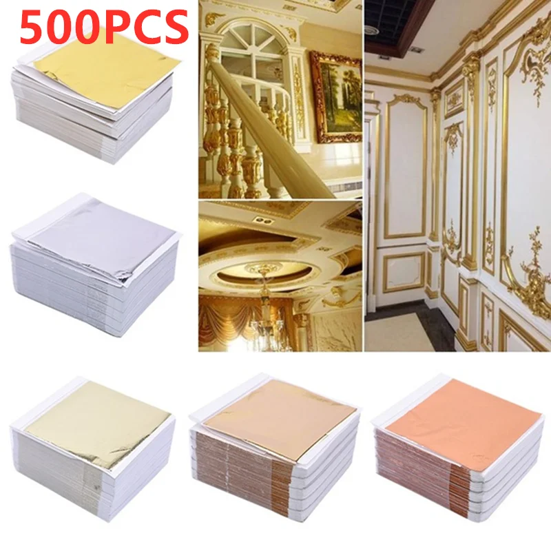 500 Sheets Imitation Gold Silv - Gold Leaf Foil review and price