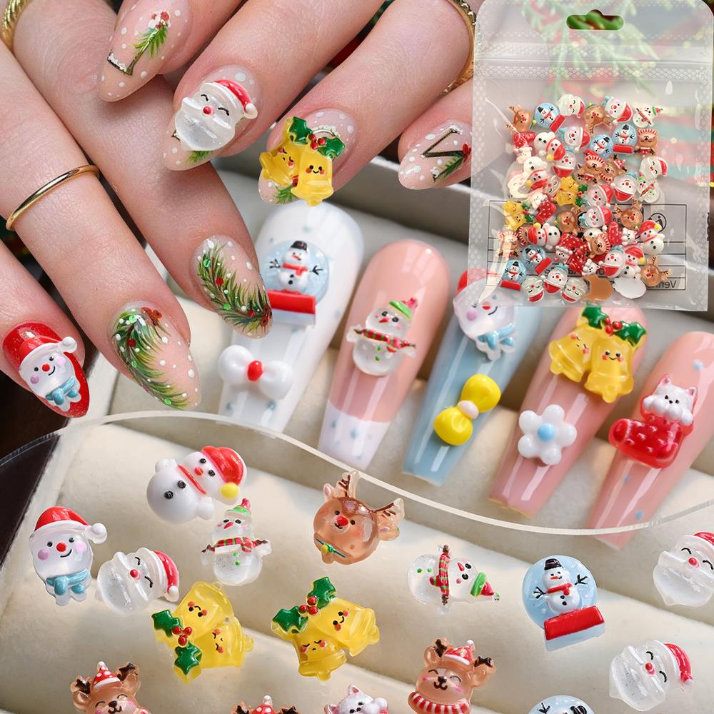 50Pcs 3D Christmas Snowman Elk - Xmas Resin Art review and price