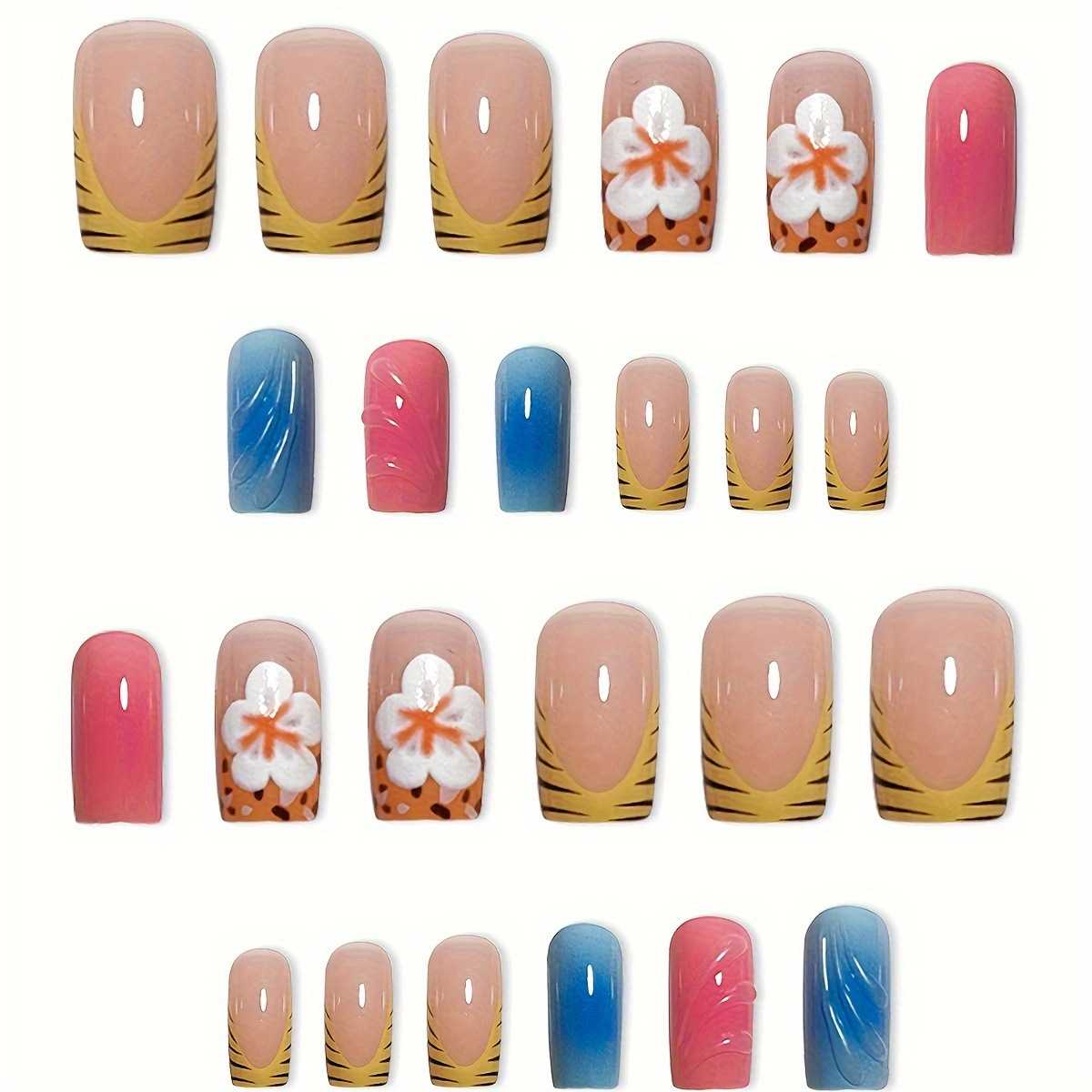 24pcs Short Square Head False  - Resin Art Flowers review and price