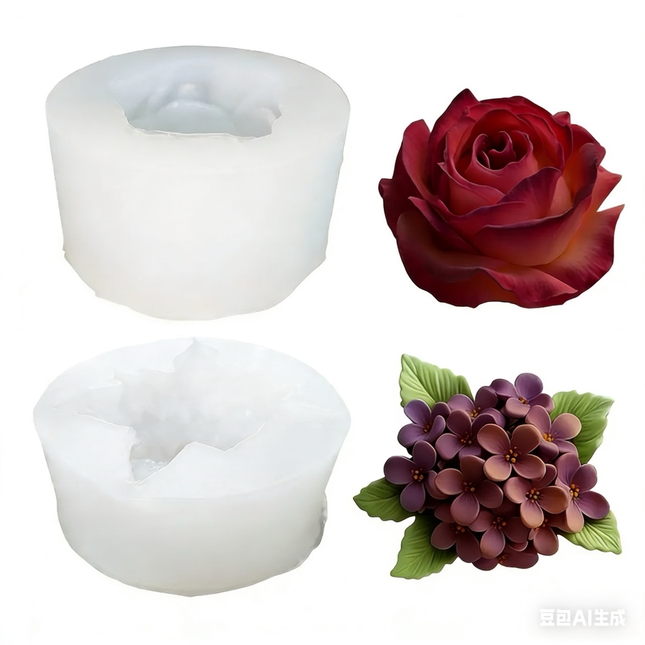 2-Piece 3D Rose and Lilac Sili - Resin Art Wedding Gift review and price
