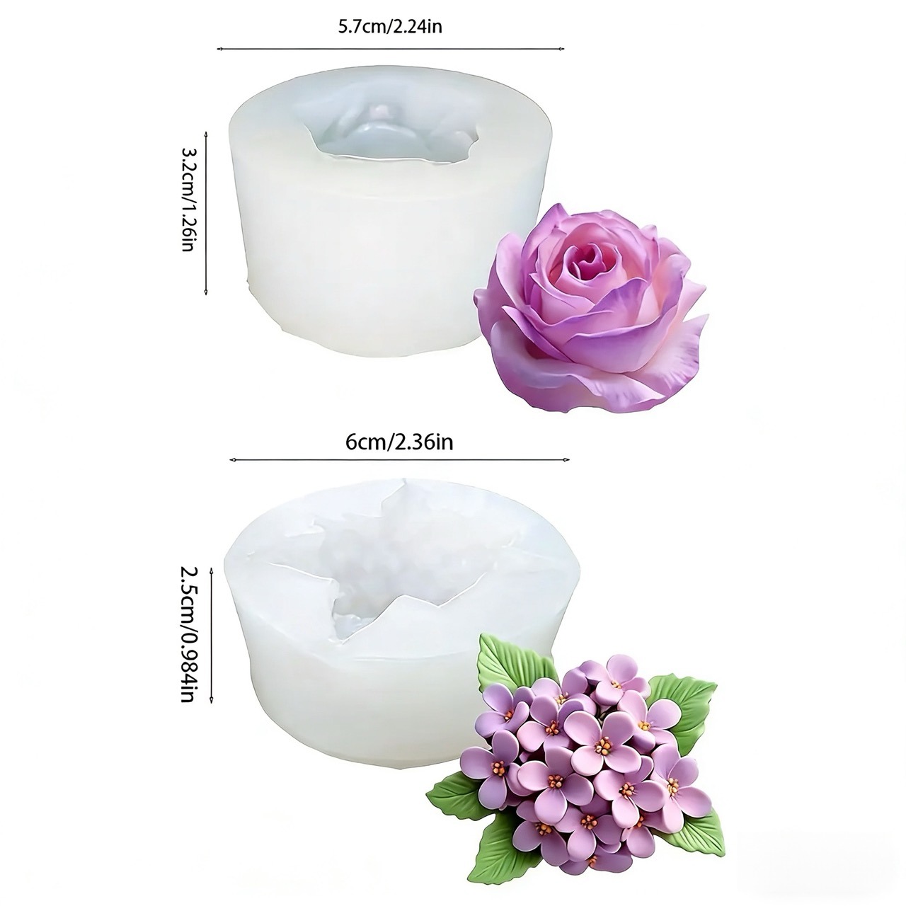 2-Piece 3D Rose and Lilac Sili - Resin Art Wedding Gift review and price