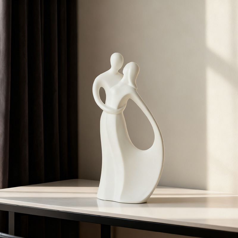 Nordic Ceramic Couple Hugging  - Resin Art Wedding Gift review and price