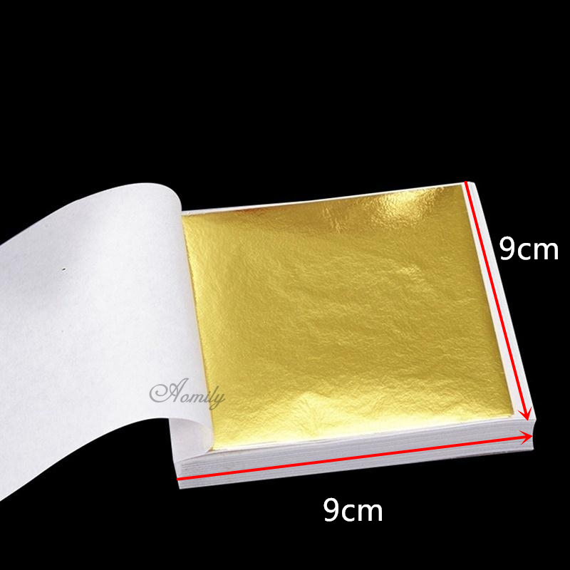 Aomily 100pcs/Set 9x9cm Practi - Gold Leaf Foil review and price