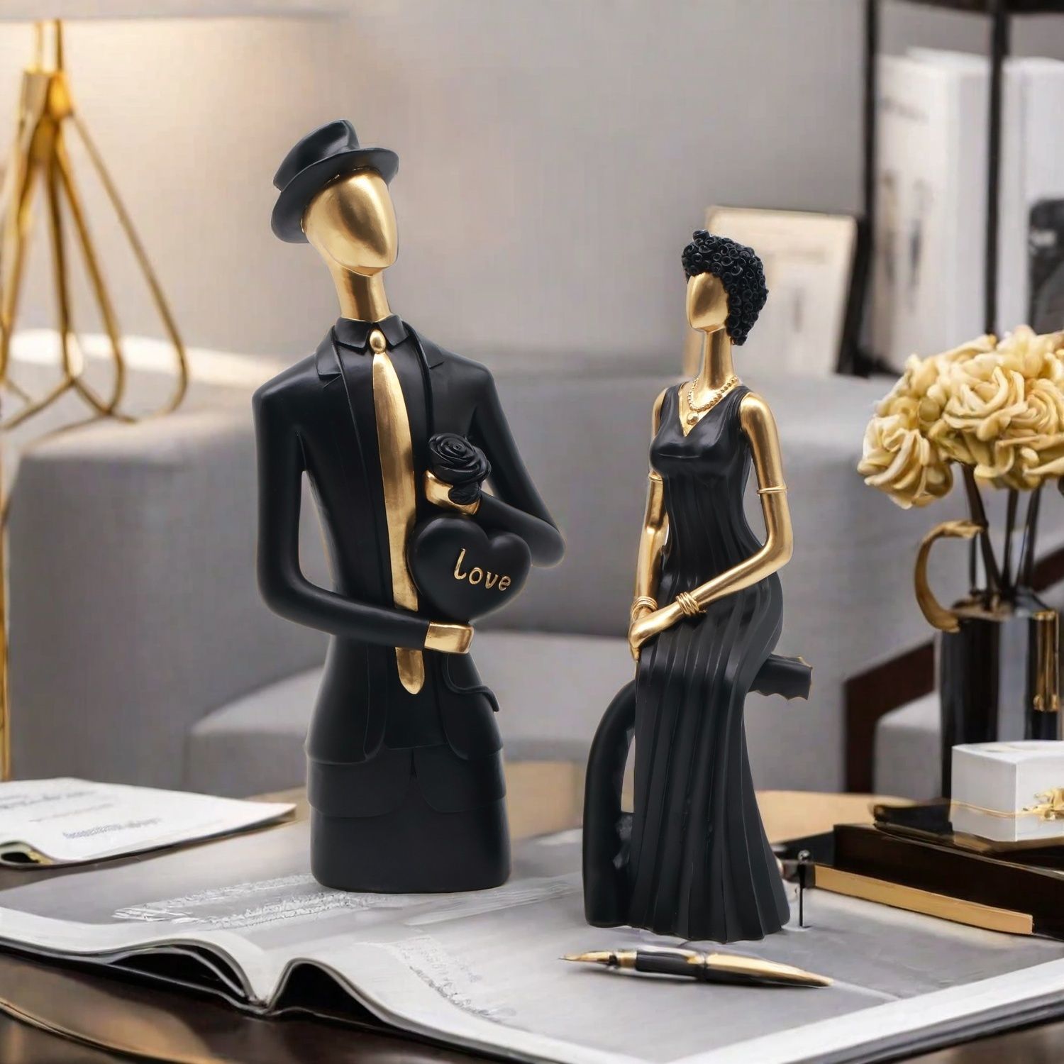 Decor Resin Sculpture Nordic D - Resin Art Wedding Gift review and price