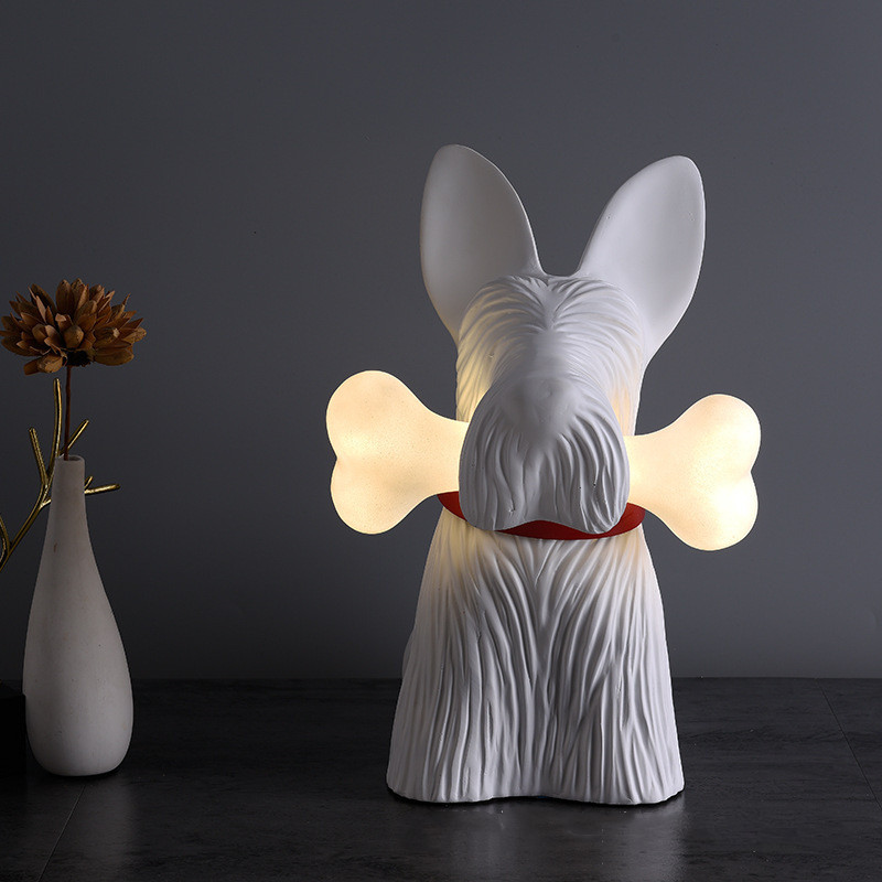 Scottie Table Lamp Decoration  - Resin Art On Floor review and price