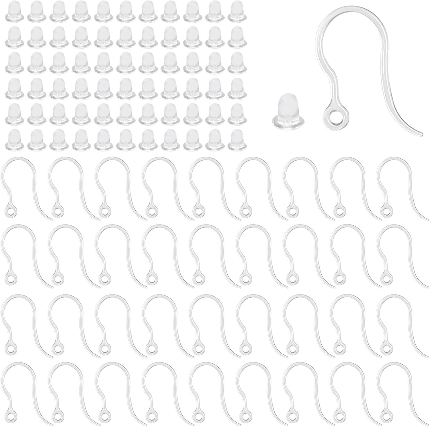 40pcs Clear Plastic Earring Ho - Resin Art Kits For Adults review and price