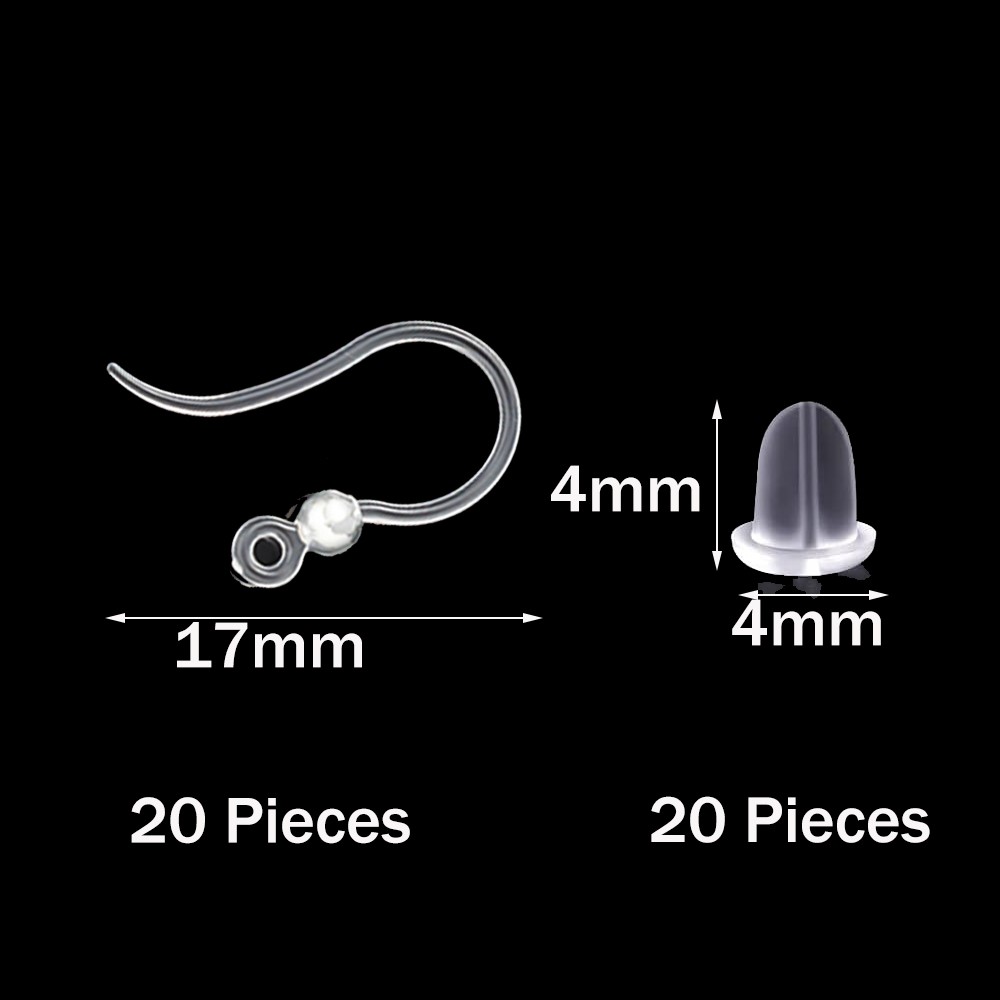 40pcs Clear Plastic Earring Ho - Resin Art Kits For Adults review and price