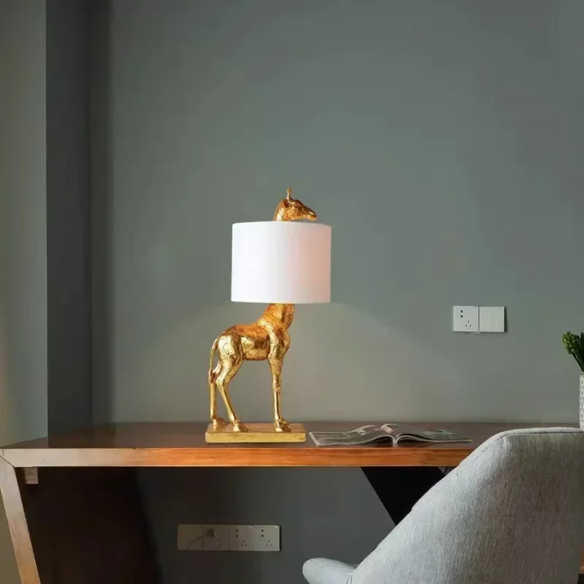 Nordic Style Giraffe Desk Lamp - Resin Art On Floor review and price