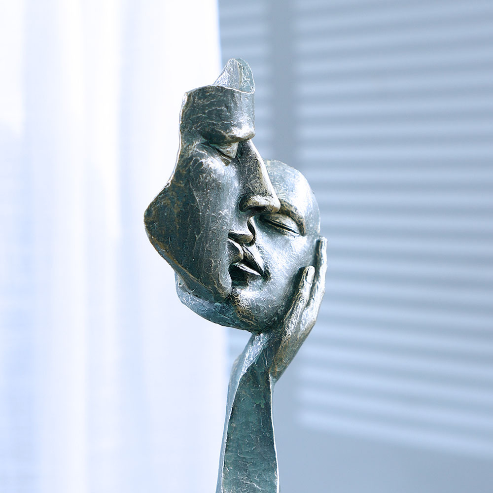 Kissing Face Mask Sculpture, H - Resin Art Unique Ideas review and price