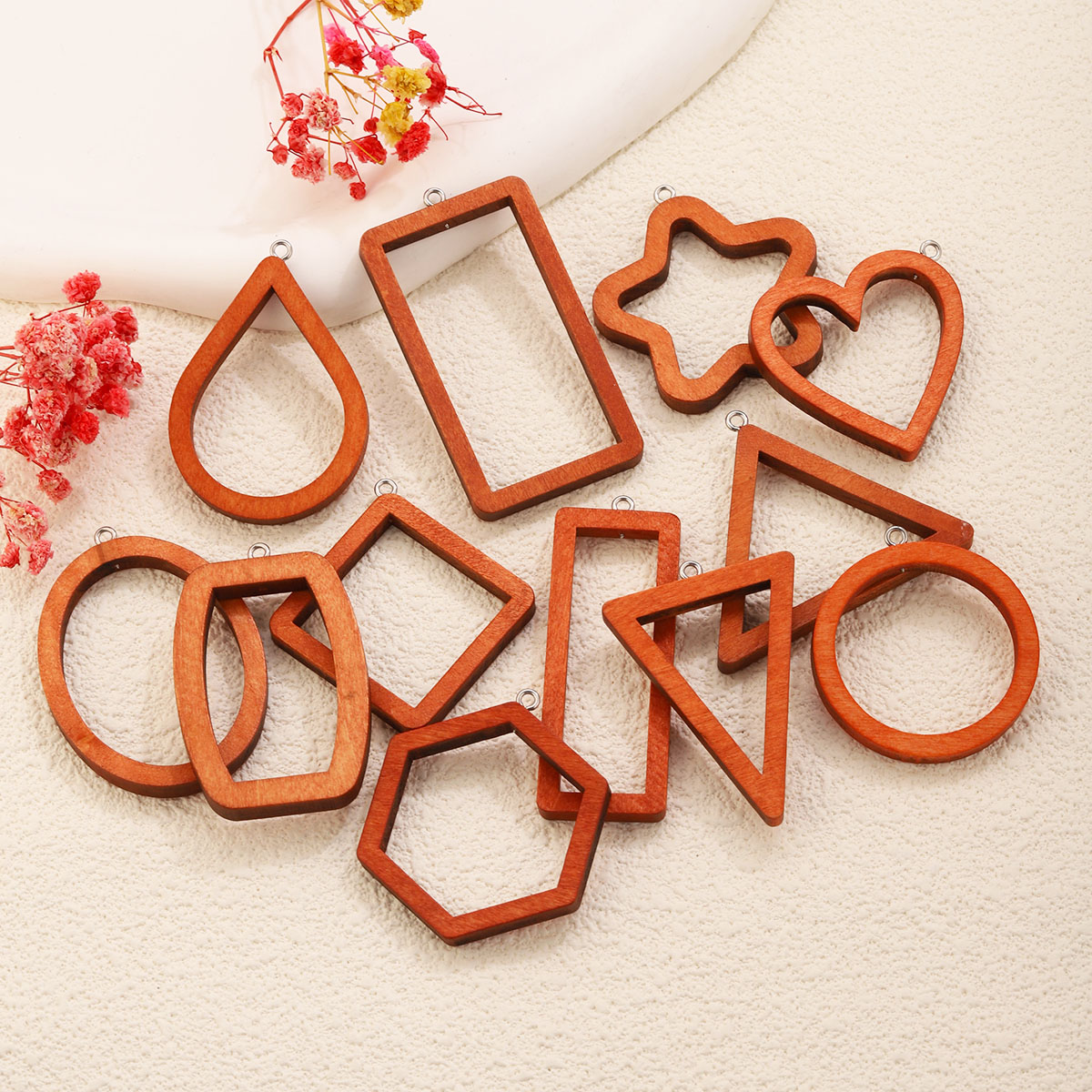 10PCS Triangle Rectangle Wood  - Resin Art Kits For Adults review and price