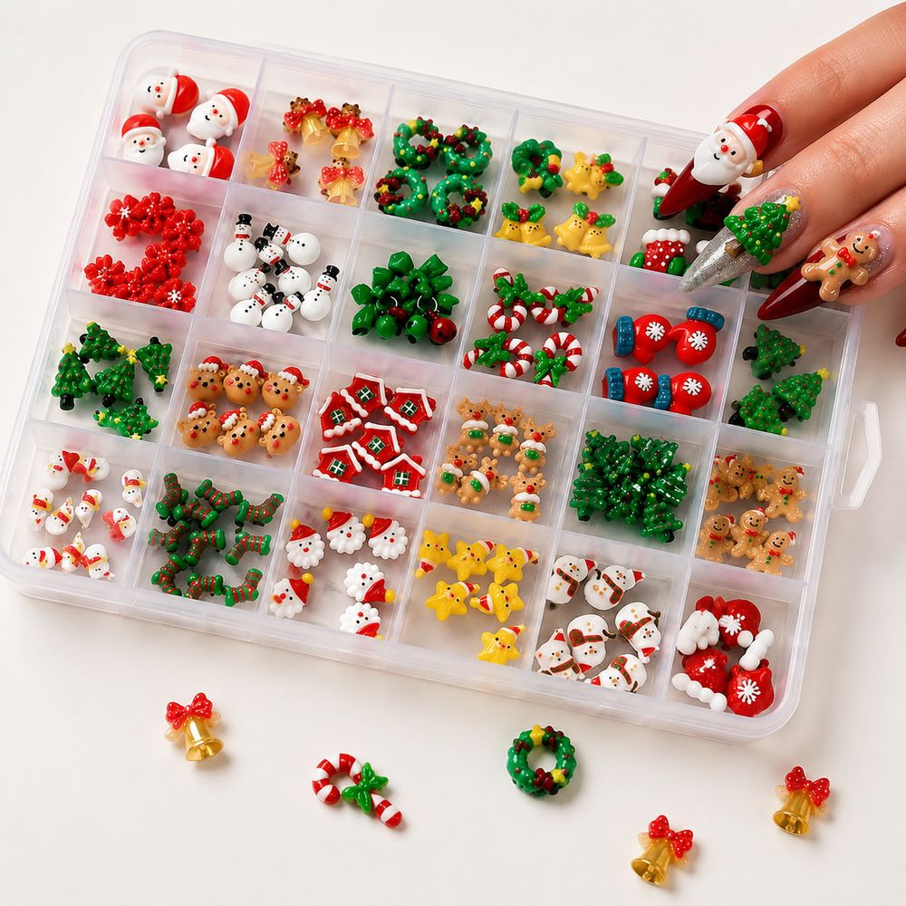 Holiday Season Resin Nail Char - Xmas Resin Art review and price
