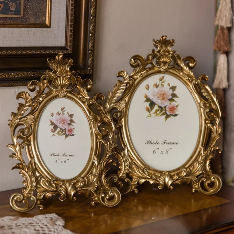Retro Gold Oval Resin Photo Fr - Resin Art Wedding Gift review and price