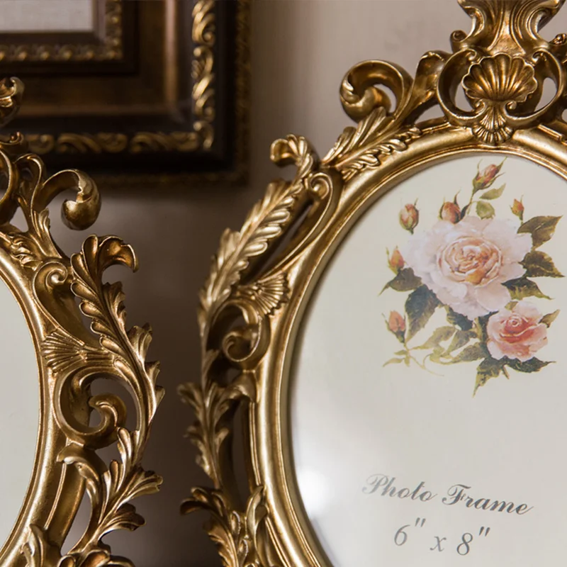 Retro Gold Oval Resin Photo Fr - Resin Art Wedding Gift review and price