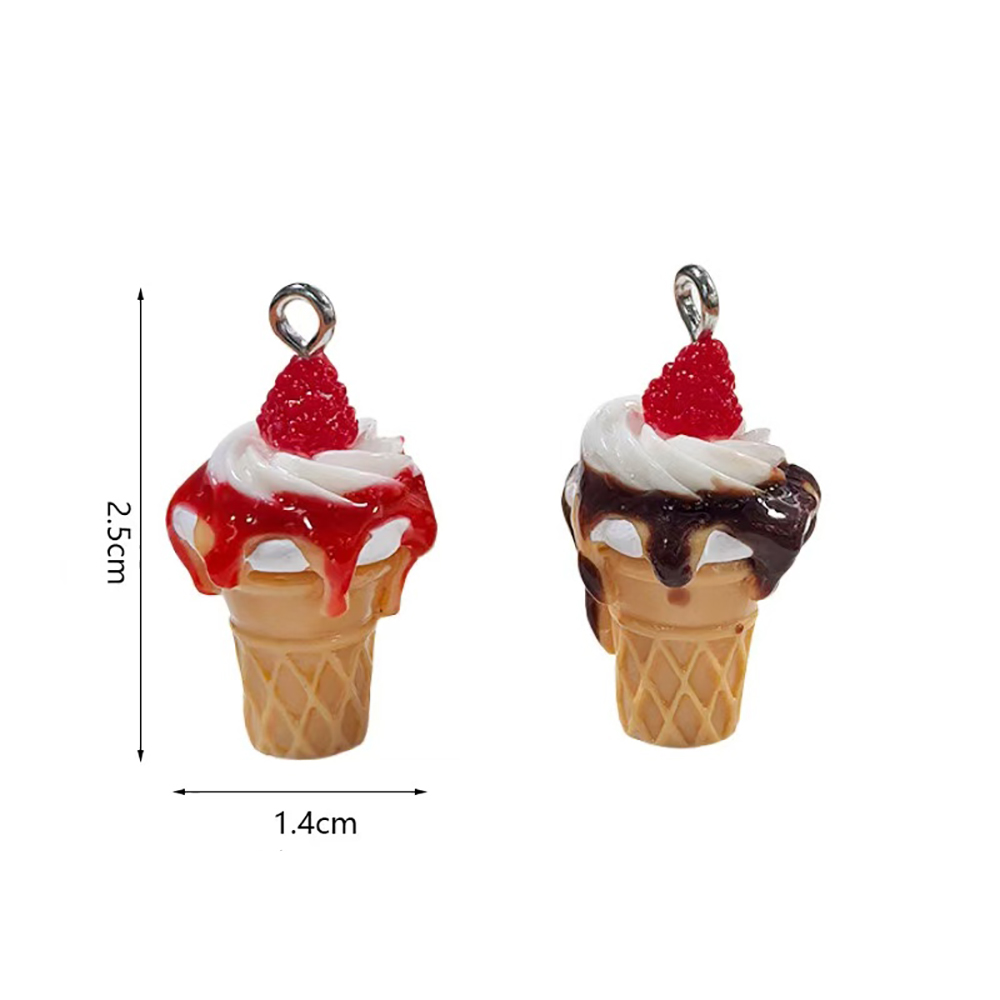 10pcs Strawberry Jam Ice Cream - Resin Art Jewellery review and price