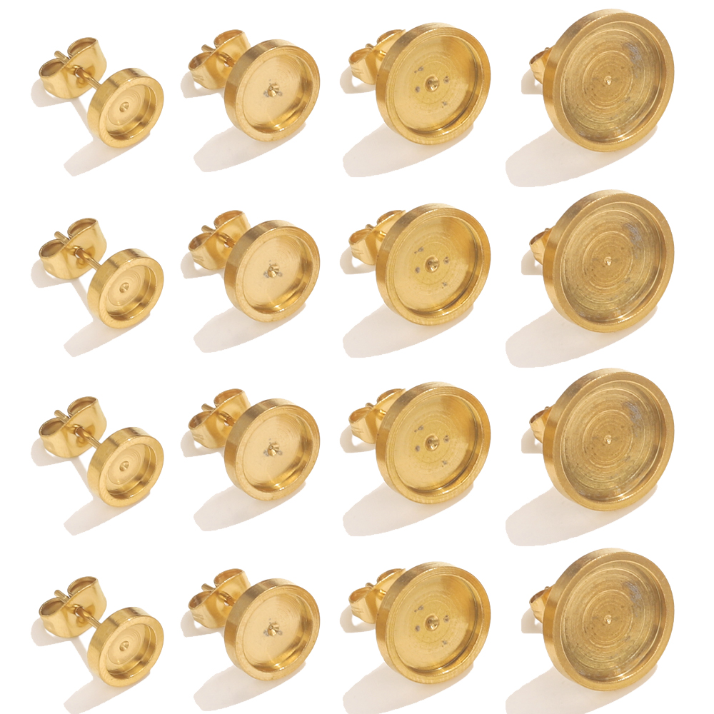 10pcs Stainless Steel Gold Ear - Resin Art Jewellery review and price