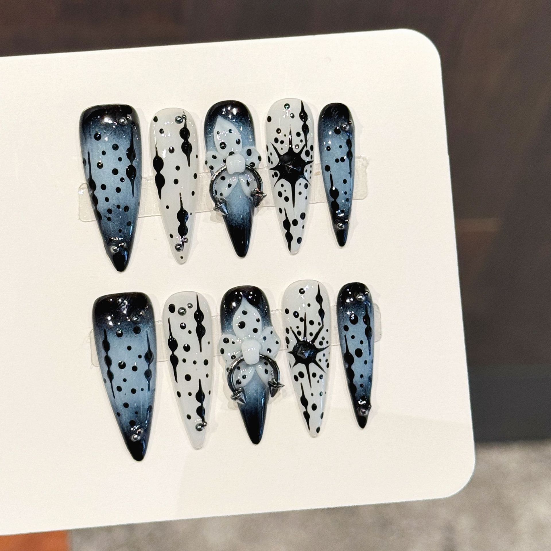 10pcs Gradient Ink Blue Handma - Resin Art Flowers review and price